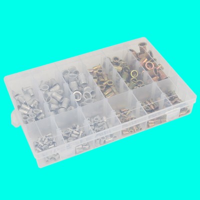 300Pcs Mixed Zinc Aluminum Rivnut Blind Set Nutsert Threaded Nut Best Durable