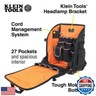 Klein Tools 62482 Tool Backpack, Tool-Station Pro Heavy-Duty Organizer with 27 Pockets, Large Interior, Molded Bottom, Electrician Tool Bag