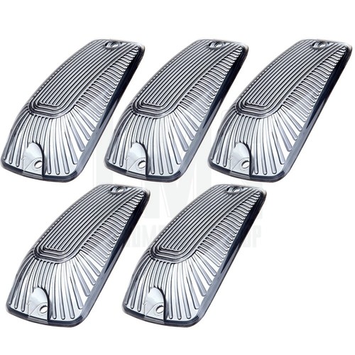 5Pcs Smoke Lens Roof Running Cab Marker Lights Covers for Pickup Truck Trailer