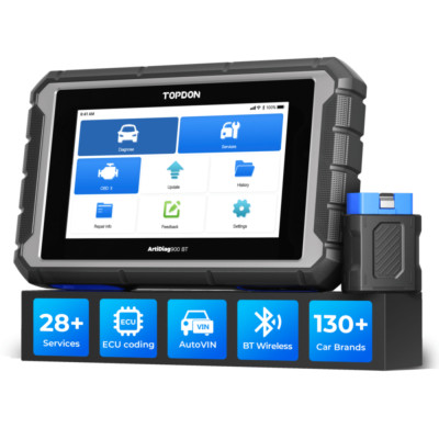2024 TOPDON Artidiag900BT Elite Car OBD2 Scanner Diagnostic Tool E*CU Coding