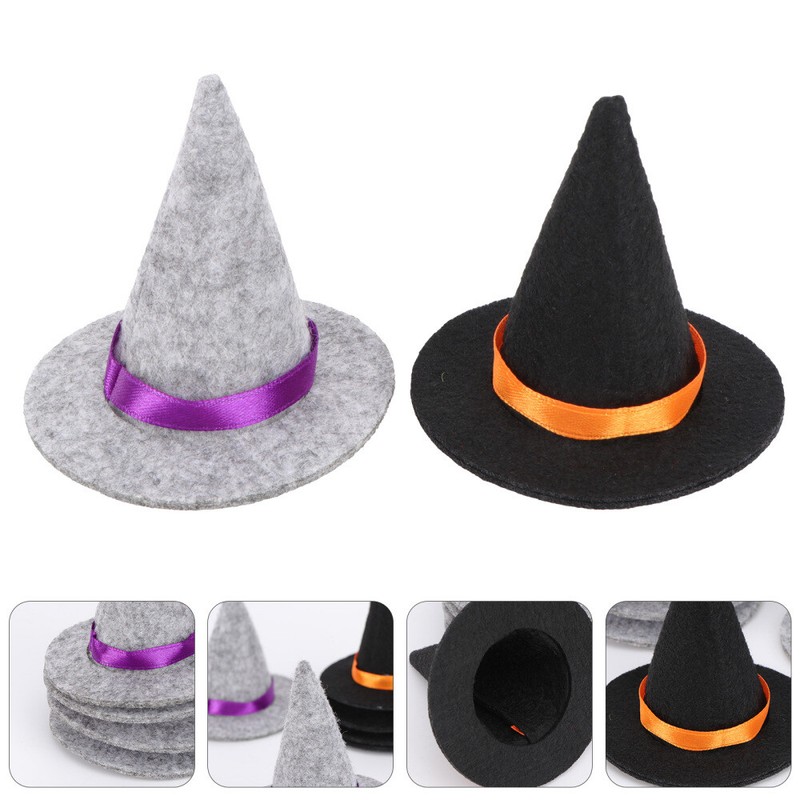 Halloween Decorations Felt Witch Hat DIY Crafts Hair Accessories Tiny