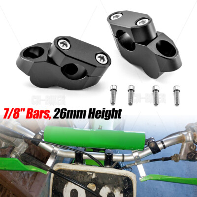 Black Pullback Handlebar Riser 7/8'' Bars 26mm Height For Suzuki DR250S 1990-1995