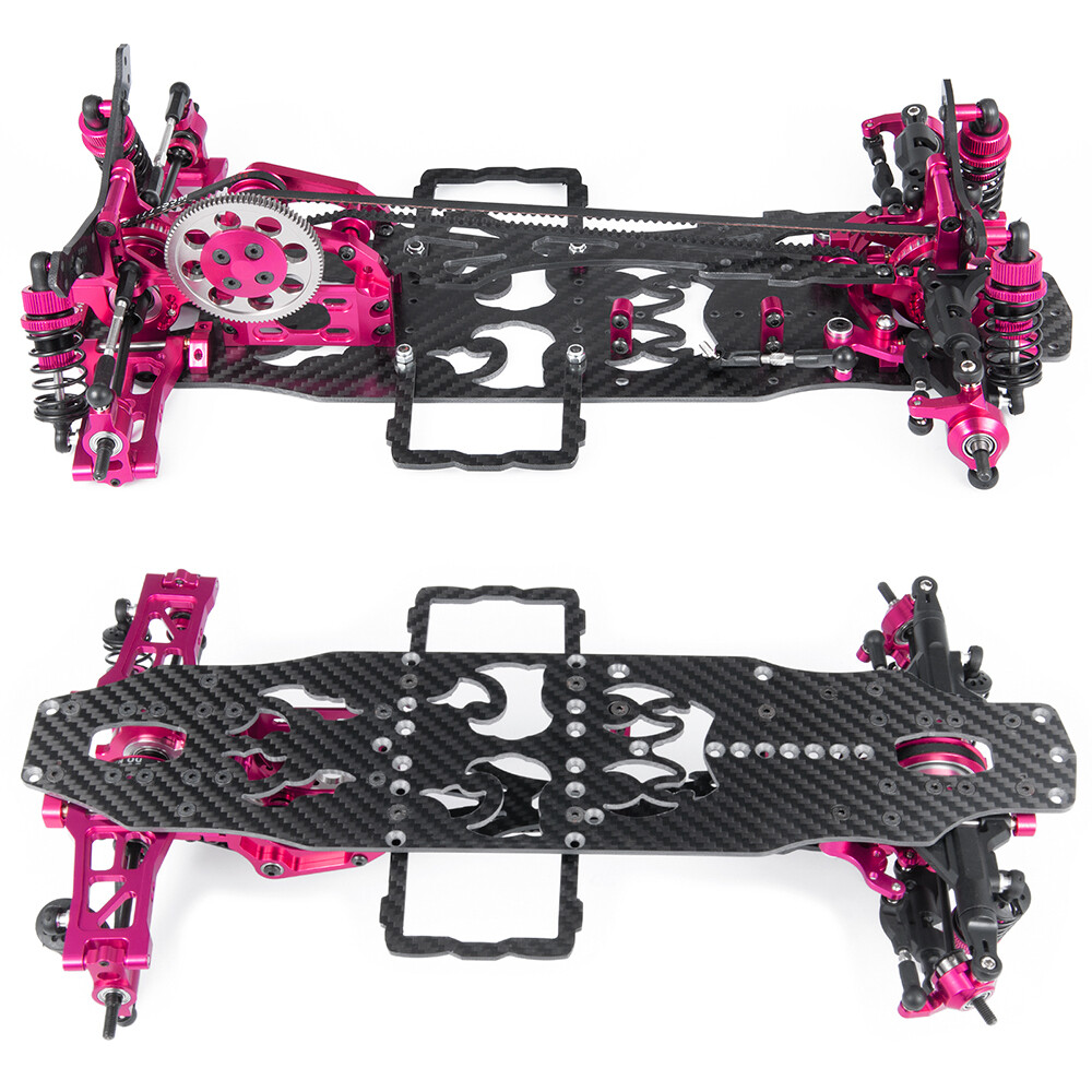 For 1/10 RC SAKURA D4 AWD 4WD Drift Racing Car Frame Body Chassis Alloy & Carbon