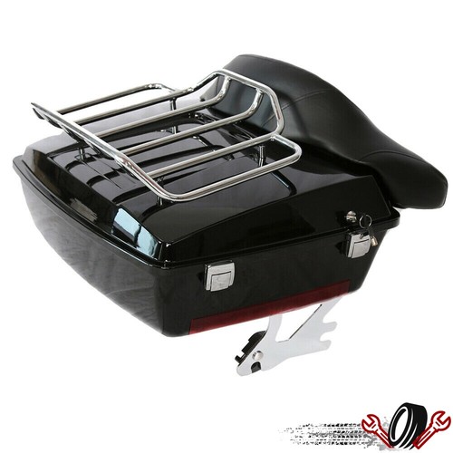 Для Harley Touring 97-08 Chopped Tour Pak Pack Trunk w/Top Rack + Mount Rack