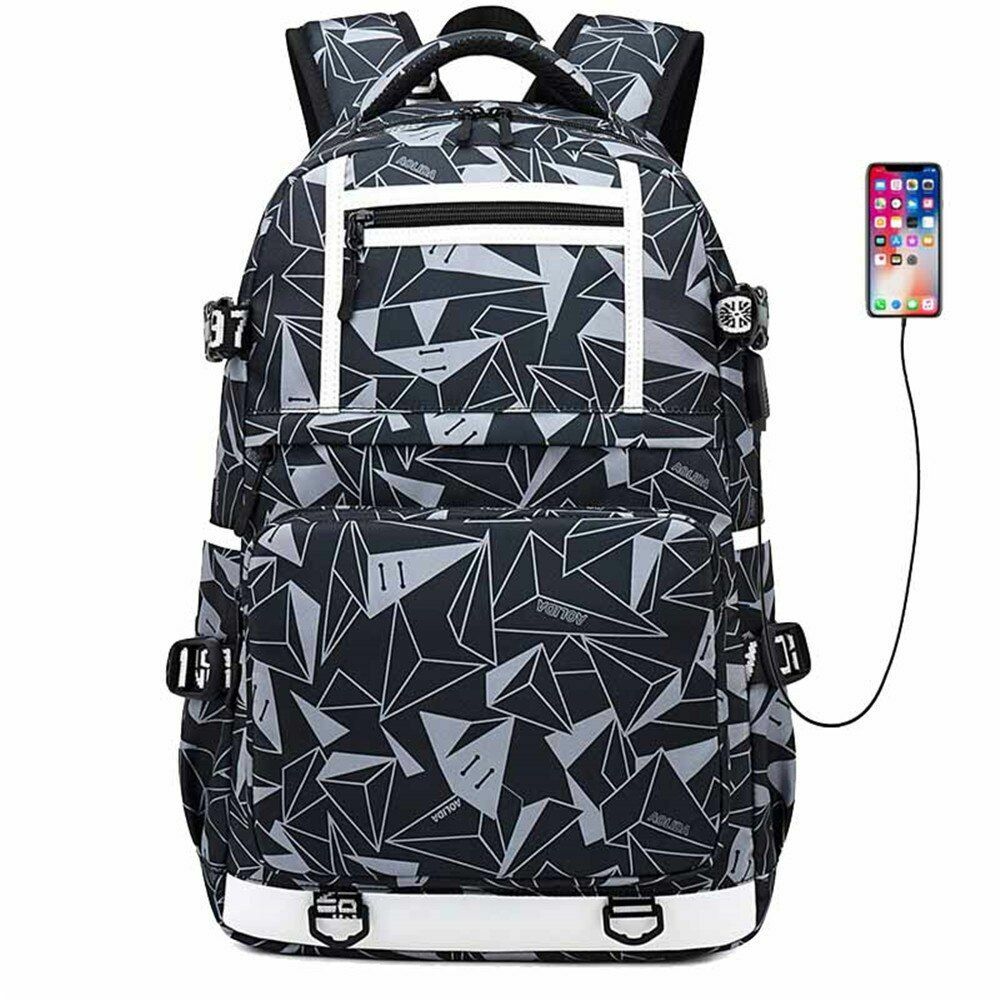 Oxford USB Charging Laptop Backpack Women School Backpacks Backpack for Teenagers Man Book Student Bag Boys Backpack Travel Bags