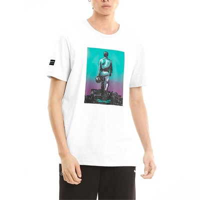 

Puma Mapf1 Graphic Crew Neck Футболка с коротким рукавом Мужские белые повседневные топы 599615-, Белый, Puma Mapf1 Graphic Crew Neck Short Sleeve T-Shirt