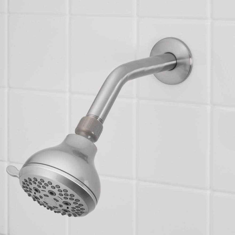 8 In. Shower Arm Extension and Flange in Brushed Nickel Plumbing Parts