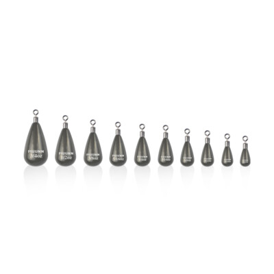 MUUNN 10pc Teardrop Tungsten Drop Shot Weights, Tungsten Free Rig Fishing Sinker