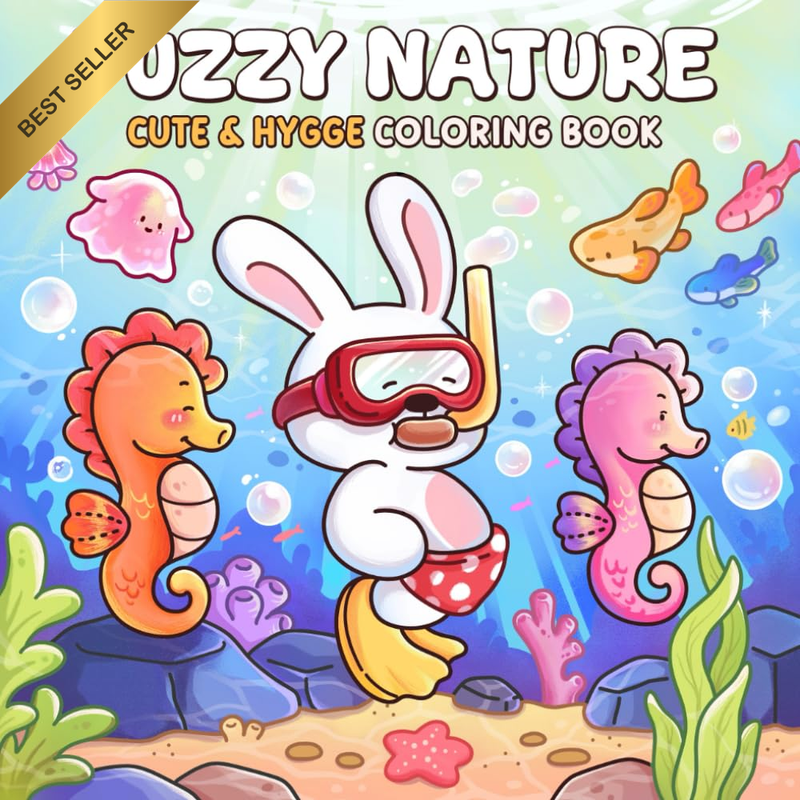 Fuzzy Nature: a Cute Coloring Book for Adults and Teens Featuring Funny Friends