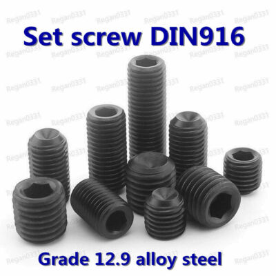 M2 M2.5 M3 M4 Alloy steel Allen Hex Socket Set Screws with Cup Point Grub Screws