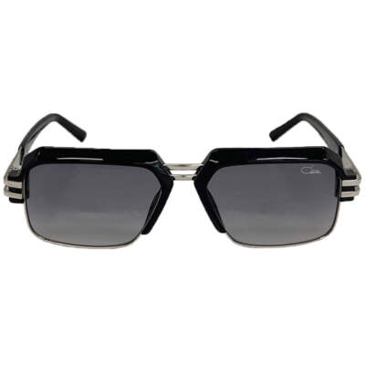 Pre-owned Cazal Sunglasses  6020/3 002 56 17 145 Black Silver Grey Gradient Lens 100% Authe