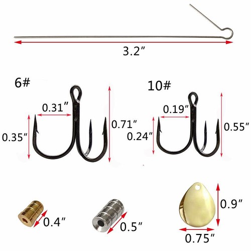 141pcs Spinner Blade Bait Kit DIY Fishing Lure Making Tool Fishing