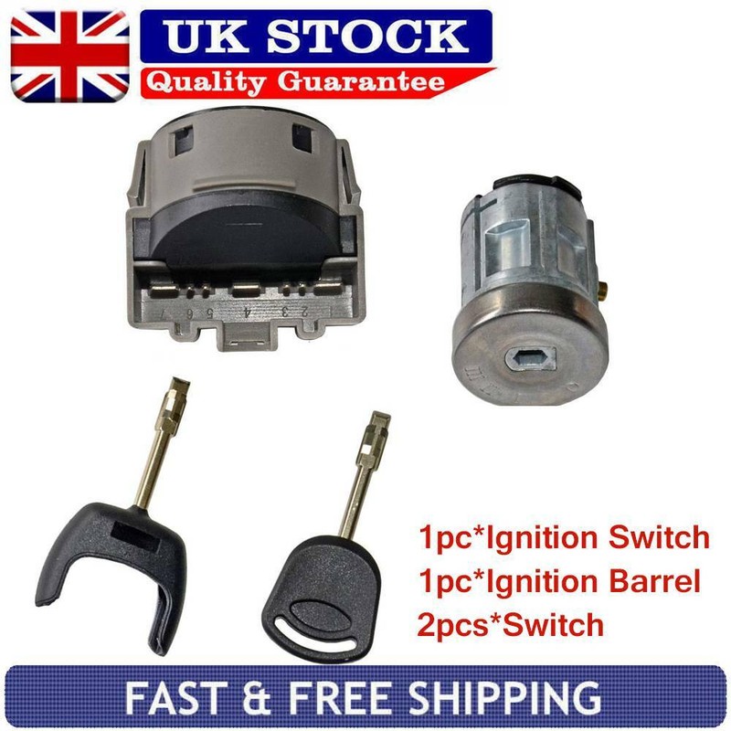 Ignition Switch &Lock Barrel Set For FORD Transit Focus Mondeo Fiesta