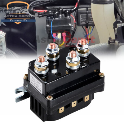 DC 12V 500A Winch Solenoid Relay Control Contactor Box for 8000-12000LBs ATV UTV