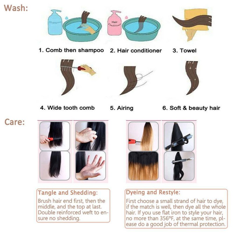 Russian Remy Thick Double Weft Clip In Real Human Hair Extensions Full Head 200G