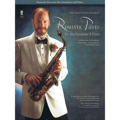 Music Minus One Romantic Pieces for Alto Saxophone & Piano Book with CD