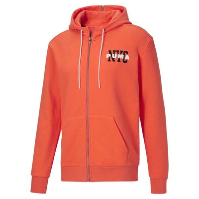

Puma Nyc Golden Gloves Full Zip Hoodie Мужская оранжевая повседневная верхняя одежда 53632526, Оранжевый