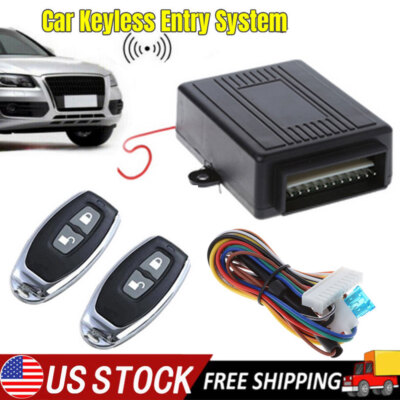 Car Alarm Security System Keyless Entry Remote Control Start Door Locking Kit