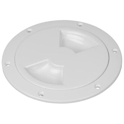 Sea-Dog ABS Deck Plate White Smooth 4'' Quarter Turn #336340-1