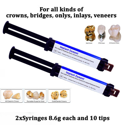 2 Dental Im pla nt Cement Crown Veneers Onlays Inlays Automix Self Adhesive