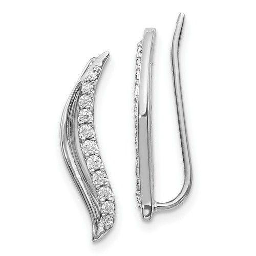 Pre-owned Goldia 14k White Gold Diamond Earrings