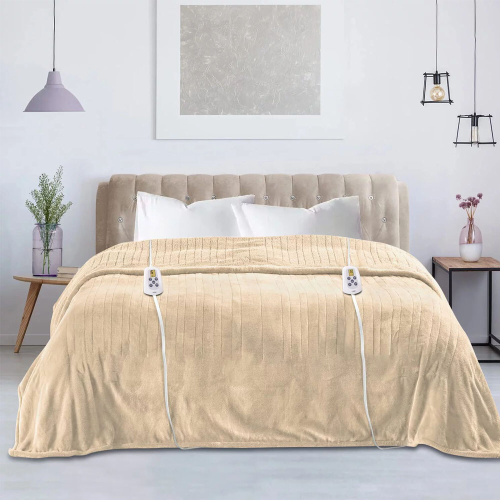 Electric Blanket King Size 90"x100" Heated Throw Blanket Machine Washable US
