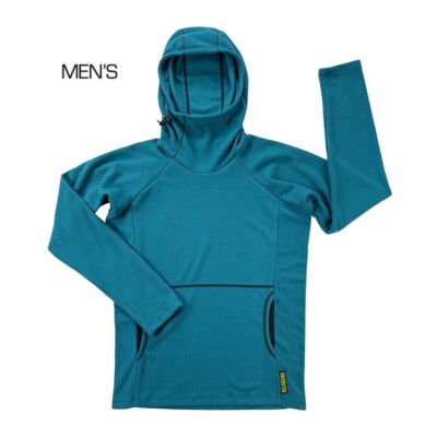 New Melanzana Micro Grid Hoodie V2 Marine Blue Size Medium