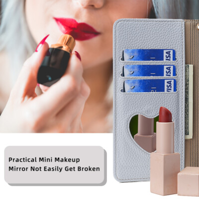 For iPhone 16 Pro Max 15 14 13 12 11 XR Women Crossbody Metal Strap Wallet Case