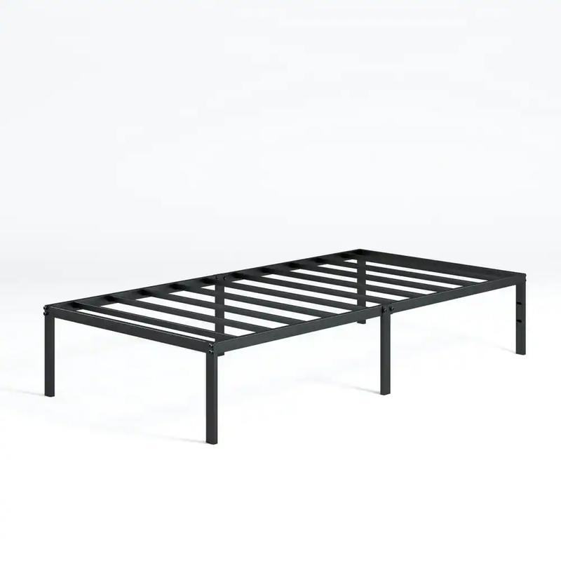 Zinus Assembled Platform Bed Frame Metal 28.15-Lbs Twin Black