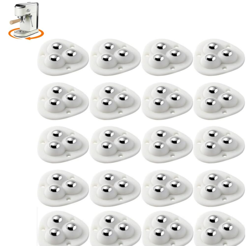 20Pcs Mini Swivel Casters Wheels, 360 Degree Rotating Casters, Furniture Castors