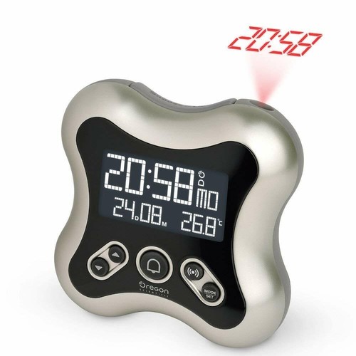 Atrium Sveglia Digitale Radiocontrollata Con Luce Notturna, Termometro E Snooze – Modello A760-7, Marchio Tedesco