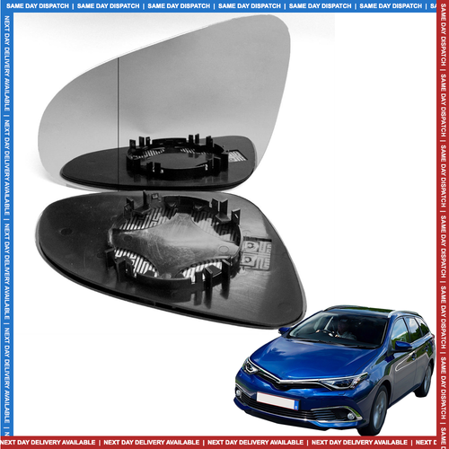 Left Passenger side mirror glass for Toyota Auris 2012-2019 wide angle heated