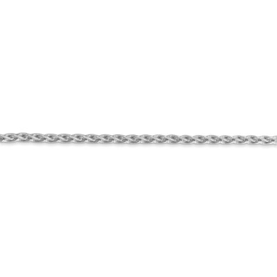 Pre-owned Superdealsforeverything Real 14kt White Gold 2.25mm Parisian Wheat Chain Bracelet; 7 Inch; Lobster Clasp