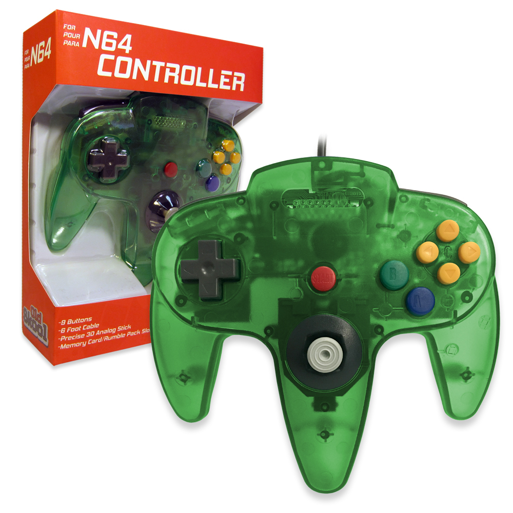 Nintendo 64 CONTROLLER JUNGLE GREEN N64 *OLD SKOOL* New In