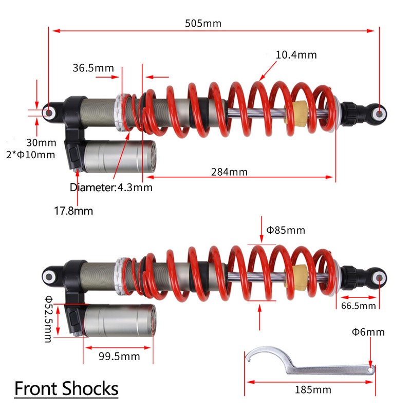 STAGE 4 PERFORMANCE FRONT & REAR AIR SHOCK ABSORBERS FOR POLARIS