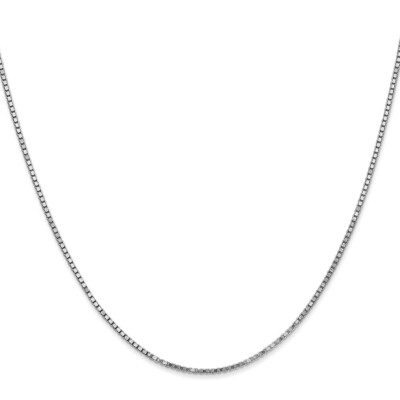 Pre-owned Superdealsforeverything Real 10kt White Gold 1.25mm Box Chain; 16 Inch; Lobster Clasp