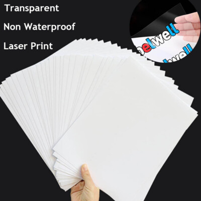 A4 Printable Vinyl Sticker Paper For Inkjet & Laser Printer Adhesive DIY Decal