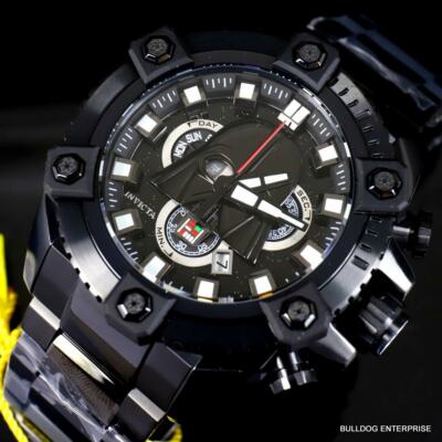 Pre-owned Invicta Star Wars Darth Vader Grand Octane Black Steel Swiss Mvt 63mm Watch
