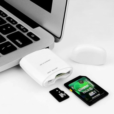 8-in-1 USB 3.0 5Gb/s Memory Card Reader For SD/SDHC/SDXC/MicroSDHC/MicroSDXC