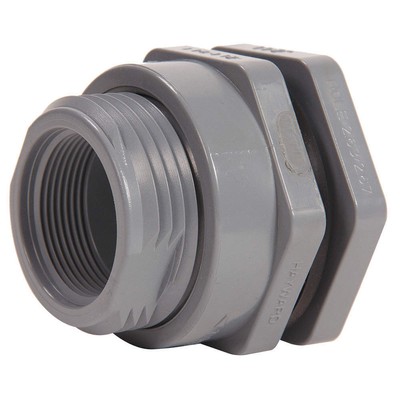 HAYWARD BFAS2005CES Bulkhead Tank Fitting,EPDM,2 3/4''L,CPVC 13L964