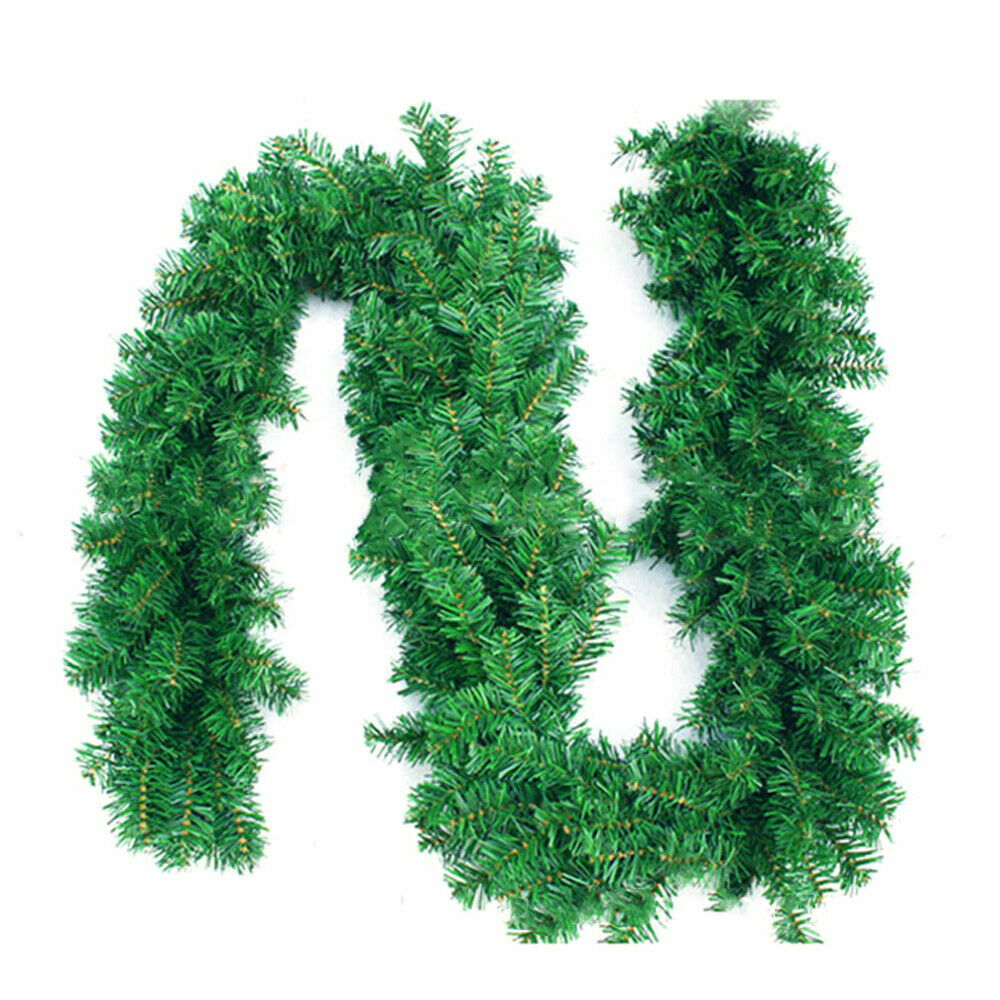 9FT Pre Lit Christmas Garland with Lights Door Wreath Xmas ...