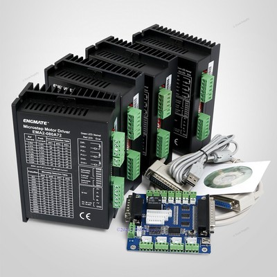 CNC Kit 4 Axis Controller Board & ENGMATE Stepper Motor Driver EMA2-080A72
