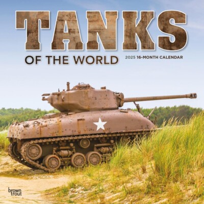 Tanks of the World | 2025 12x24'' Monthly Square Wall Calendar | Plastic-Free