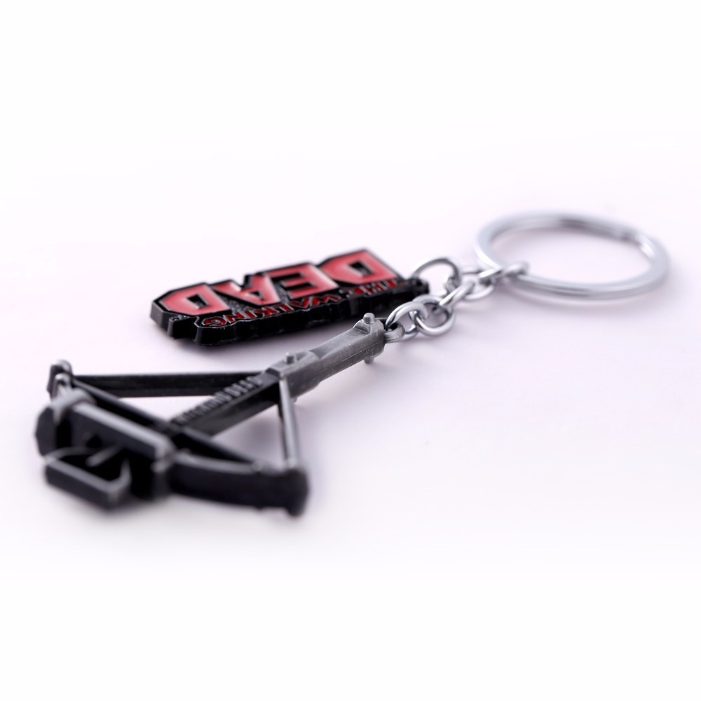 TV Series The Walking Dead  Crossbow Pendant Antique Silver Key Chain