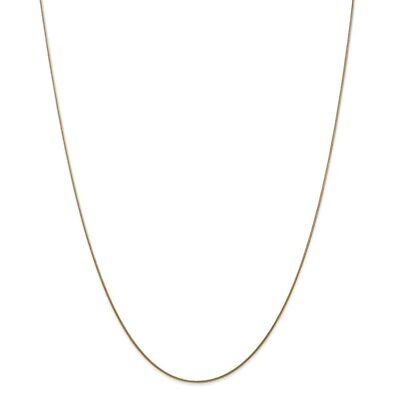Pre-owned Superdealsforeverything Real 14kt Yellow Gold 22 Inch .8mm Round Snake With Lobster Clasp Chain; 22 Inch