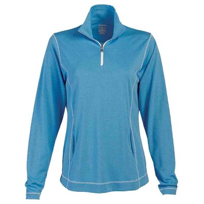 

Page - Tuttle Coverstitch Heather Mock Neck Long Sleeve 14 Zip Pullover Top Wome, Синий, Page - Tuttle Coverstitch Heather Mock Neck Long Sleeve 14 Zip Pu