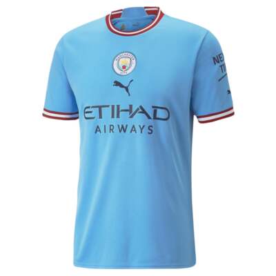 

Puma Mcfc Home 2223 реплика с круглым вырезом с коротким рукавом футбольная майка мужская синяя 7657, Синий, Puma Mcfc Home 2223 Replica Crew Neck Short Sleeve Soccer Jersey