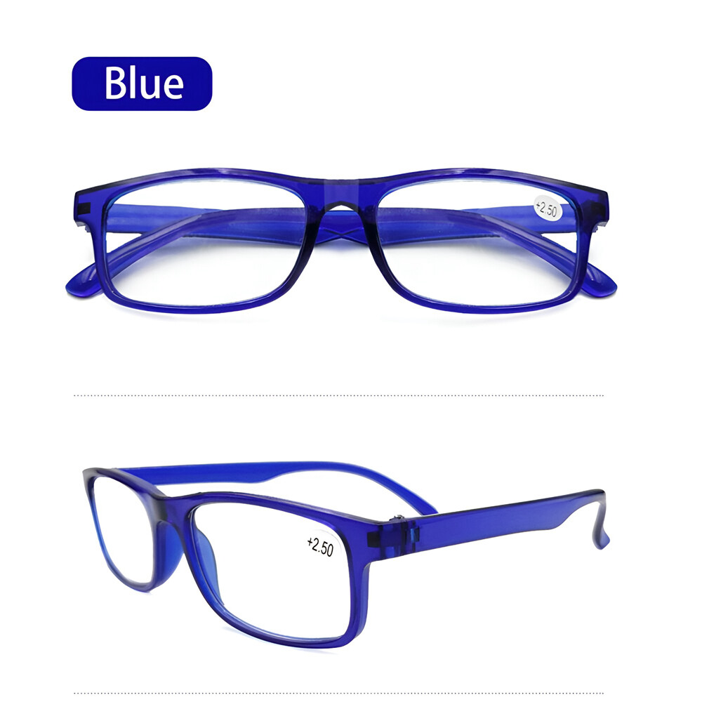 4Pair Reading Glasses Rectangular Business Metal Reader +1.0 1.5 2.0 2.5 3.0 3.5