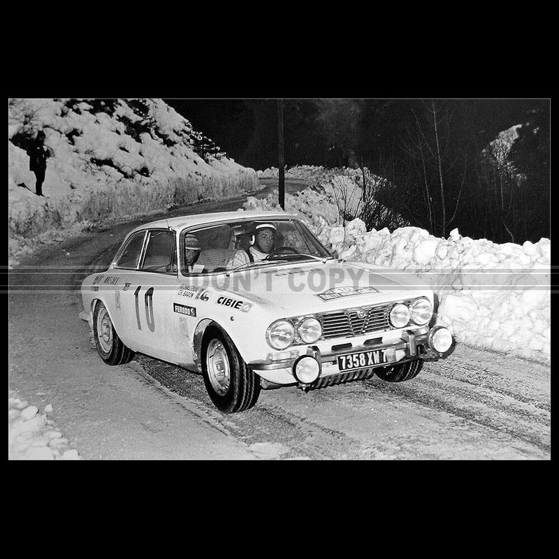 Photo A.036333 Alfa Romeo 2000 Gtv Chasseuil-Baron Rallye Monte Carlo 1972