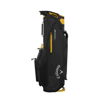 Сумка для гольфа Callaway Fairway + подставка - Черный камуфляж / Золотой стержень - Новинка 2024